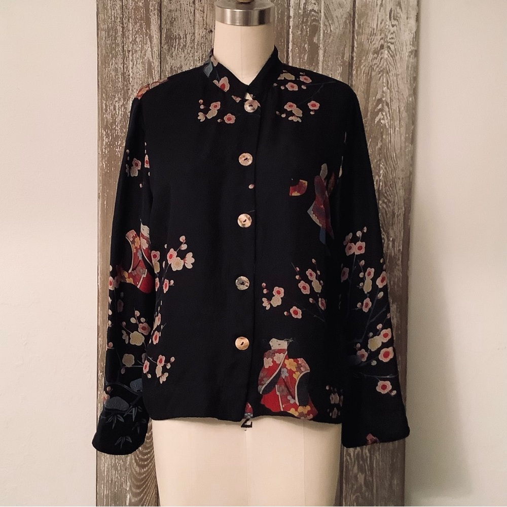 Women's Silk Oriental Blouse Small